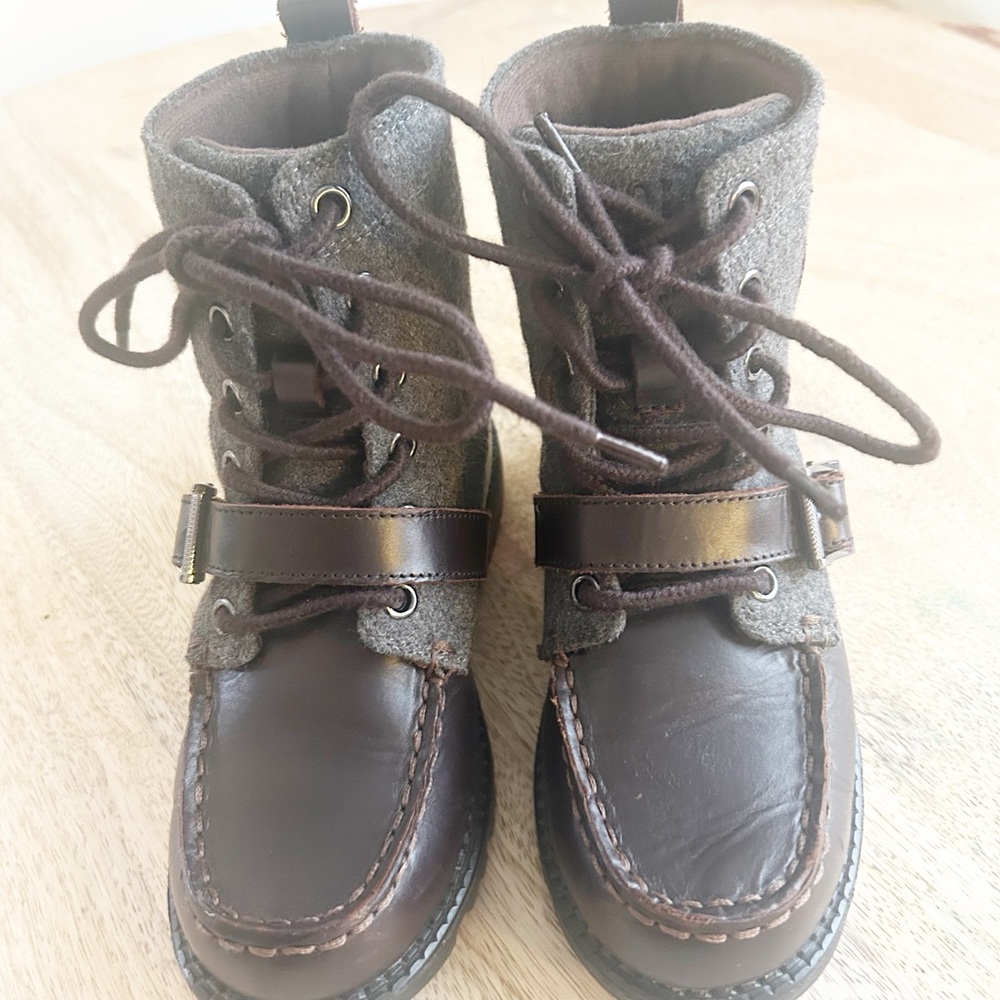 Polo by Ralph Lauren Brown and Gray Kids Boots